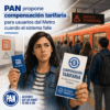 PAN propone compensación tarifaria para usuarios del Metro cuando el sistema falle