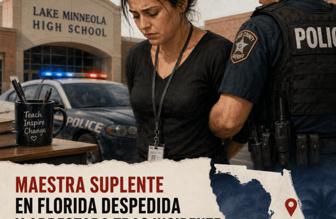Maestra suplente en Florida despedida y arrestada tras incidente con estudiantes en Lake Minneola High School